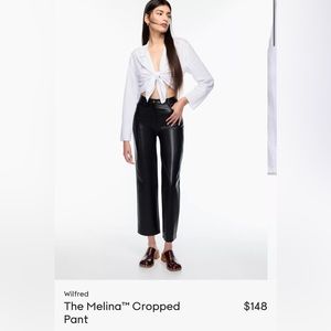 Aritiza Melina Leather Pants Cropped